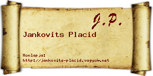 Jankovits Placid névjegykártya